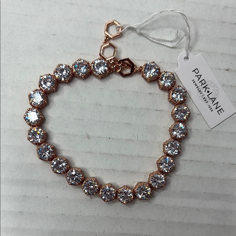 New PARK LANE Rose Gold Honey Comb Rare Bracelet - Picture 6 of 7